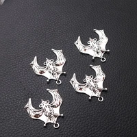 4pcslot silver plated charms animal bat bracelet necklace pendants diy handmade metal jewelry accessories 3231mm p113