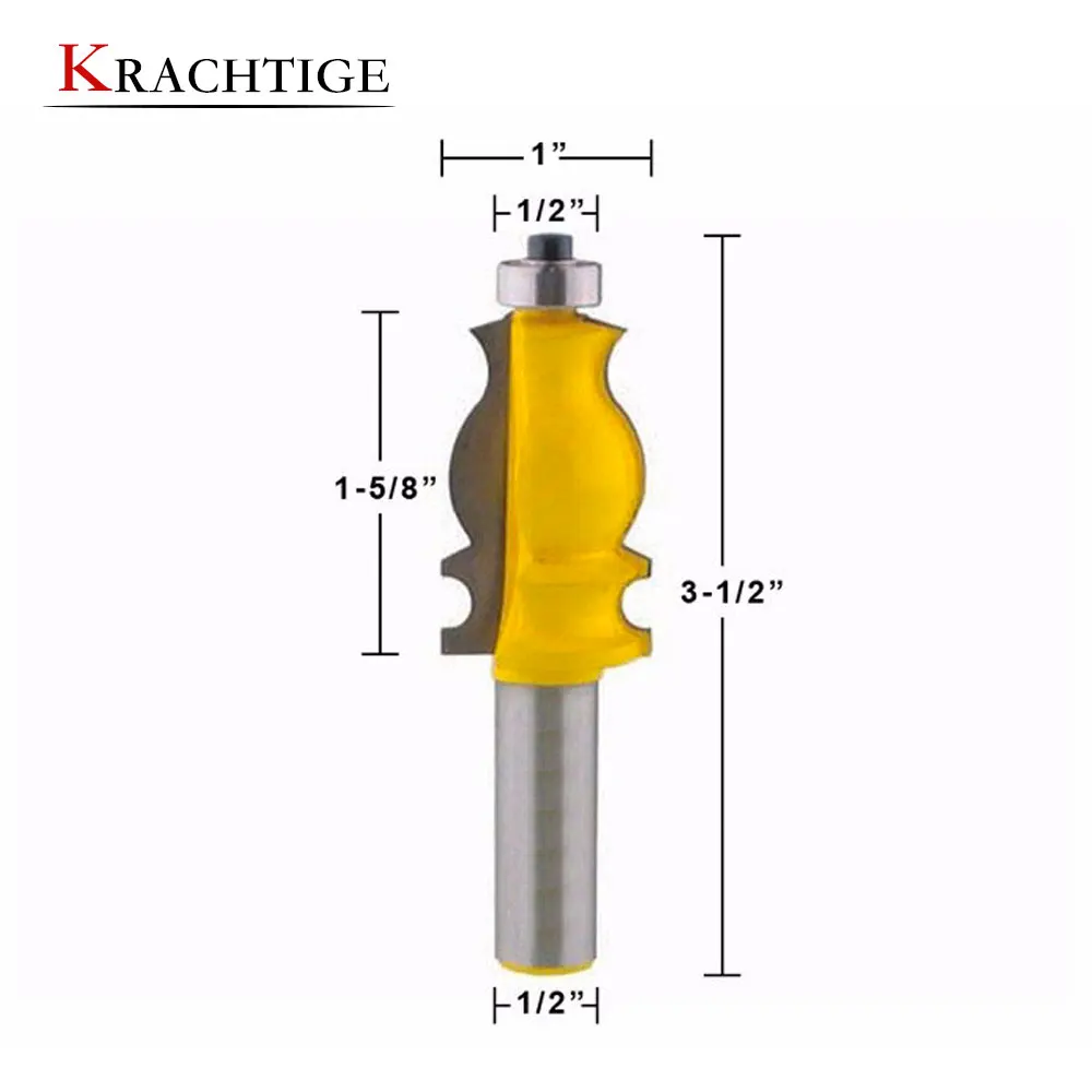

Krachtige 1/2" Shank Router Bit Architectural Molding Trimming Cutter Tool for Woodworking