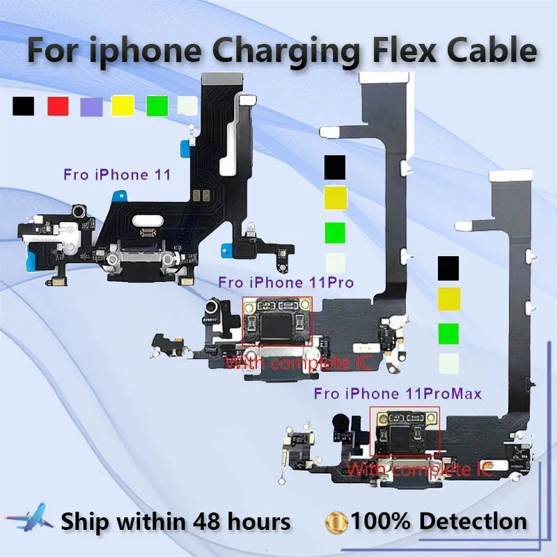 

Высококачественный зарядный гибкий кабель для iPhone 11 11 Pro Max 11 Pro, USB-порт для зарядки, док-разъем с микрофоном, гибкий кабель