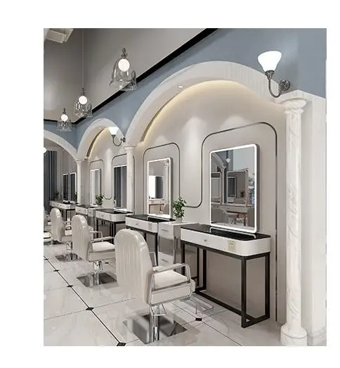 Зеркало для салона красоты stage net red с лампой зеркало парикмахерской hair salon