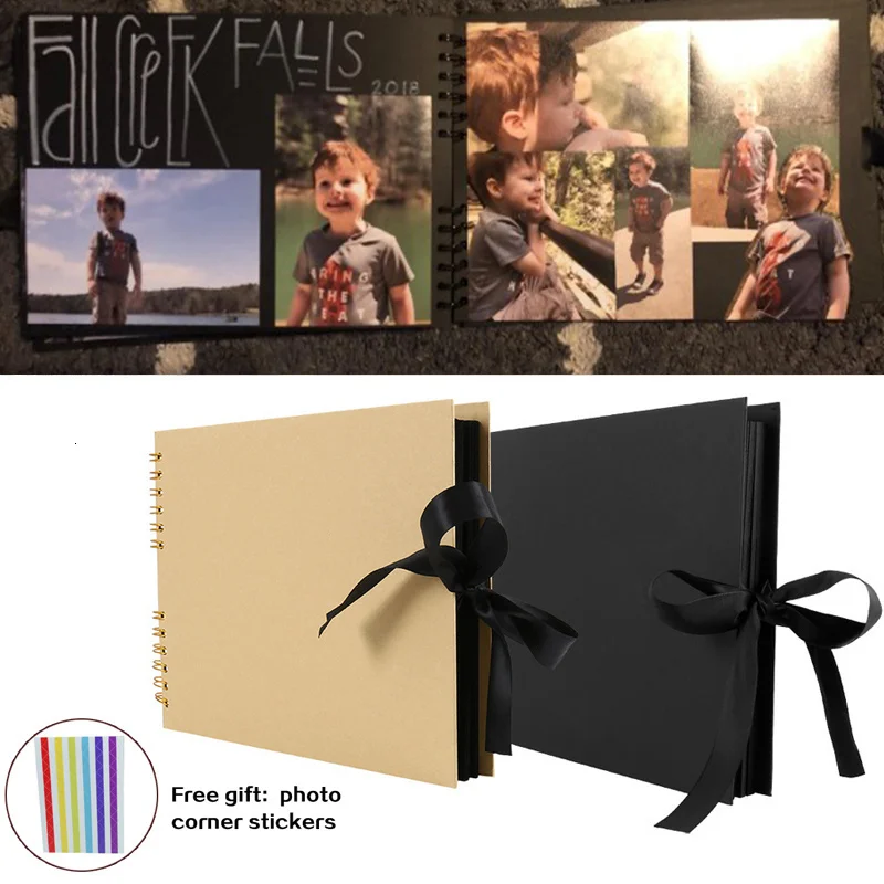

60/80 Pages Photo Albums Scrapbook Paper DIY Craft Album Scrapbooking Picture Album for Wedding Anniversary Gifts Memory Books