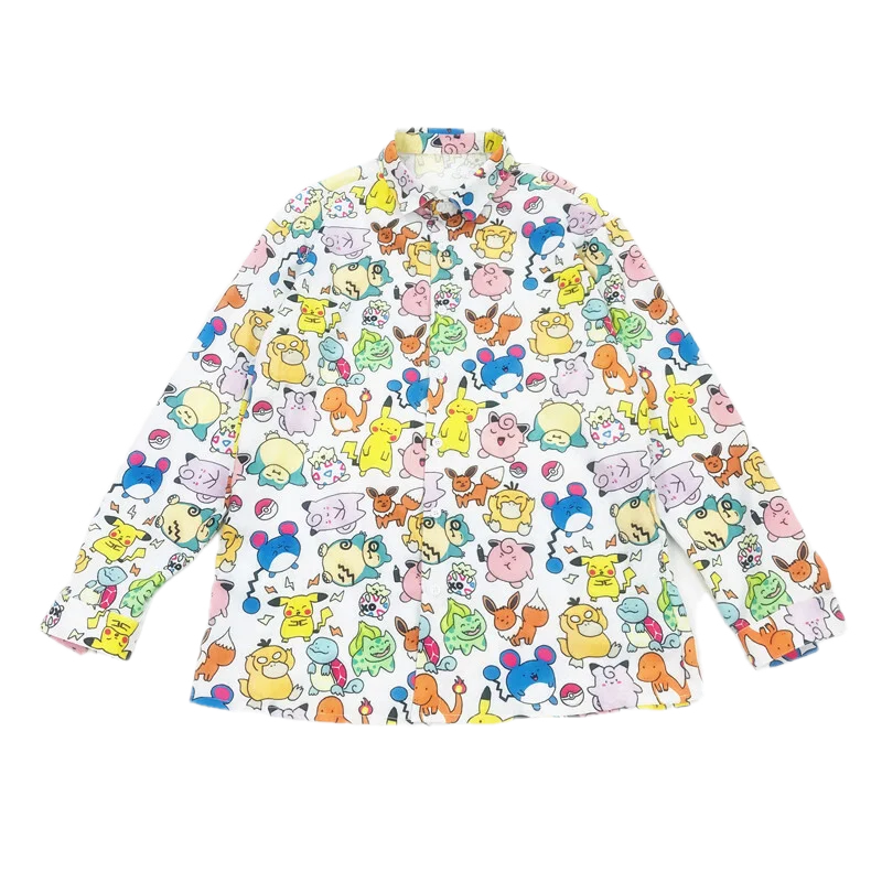 

Japanese summer cute women shirt casual gothic blouse hip-hop kawaii print Ulzzang Vintage Cartoon blouses tops Harajuku shirts