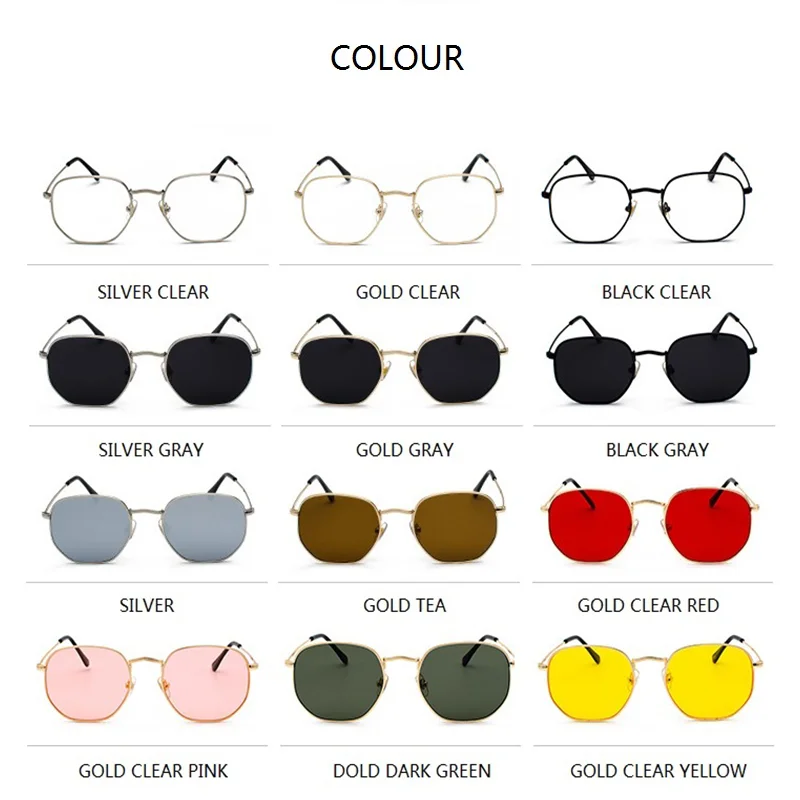 

2021 Square Sunglases Men Hexagon Sun glasses Mannen Women Metal Frame Fishing Glasses Gold gray Eyewear lentes de sol hombre