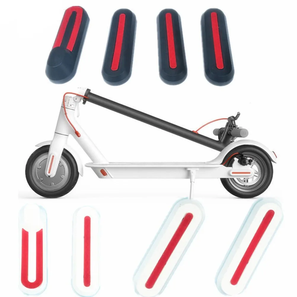 

4Pcs Side Wheel Cover With Reflective Stickers For Xiaomi M365 Electric Scooter Front Rear Wheel Cover Hub Protective Shell Case