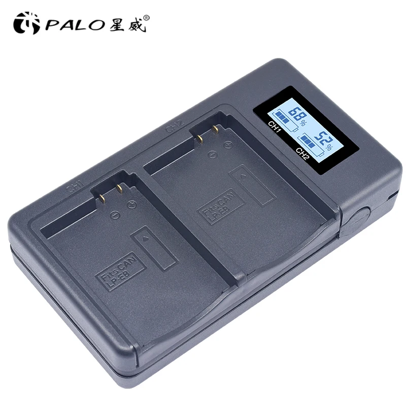 PALO 1 шт. LP E8 Цифровое зарядное устройство lp e8 LCD Интеллектуальный двойной дисплей
