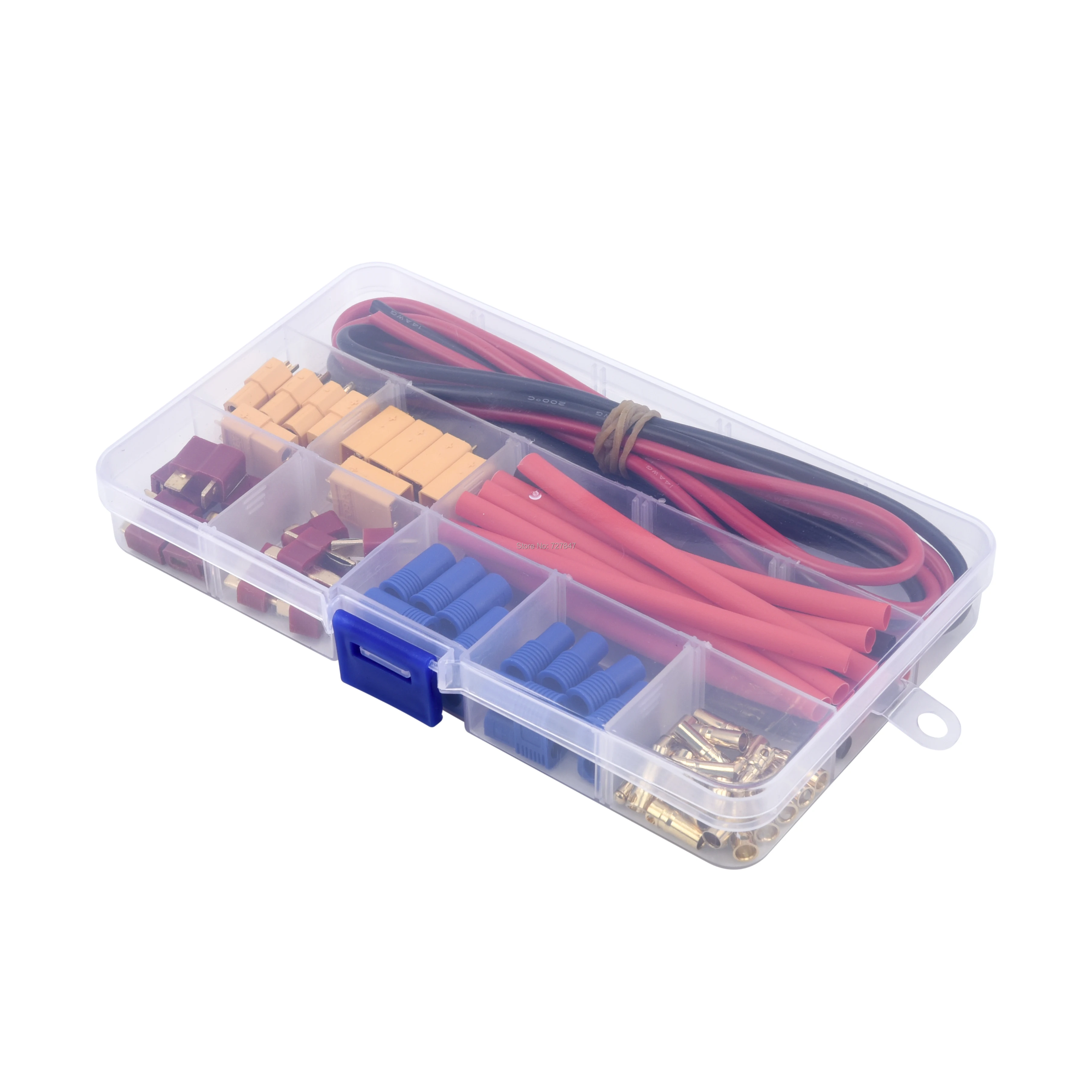 Deans-conector macho/hembra EC3 XT60, cable de silicona, tubos termorretr&aacute;ctiles para Dron RC FPV, bater&iacute;a Lipo de coche, 14AWG-4