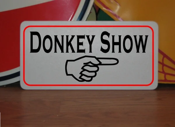 

Donkey Show Metal Tin Signs Wall Art Hanging Decoration