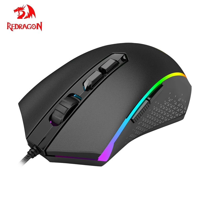 Игровая мышь Redragon M710 MEMEANLION Chroma, высокоточная, для обеих рук, программируемая игровая мышь с 7 режимами RGB подсветки