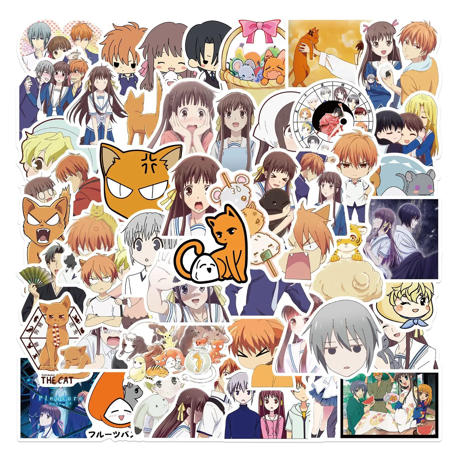

10/50PCS Cartoon Fruits Basket Anime Stickers Suitcase Laptop Guitar Luggage Skateboard Graffiti Phone Sticker Decals Kid Toy