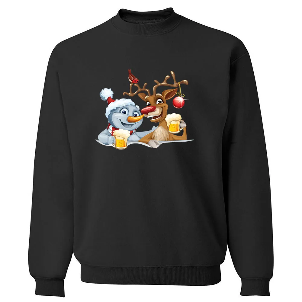 Веселая Рождественская Мужская толстовка забавная весенне осенняя с капюшоном