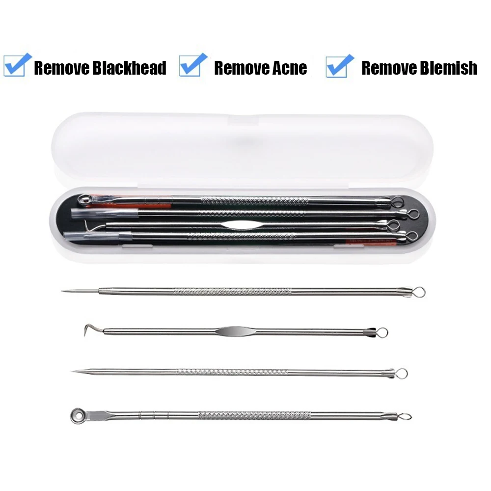 4 шт./компл. искусственные иглы нержавеющая кожа экстрактор пятен Комедон