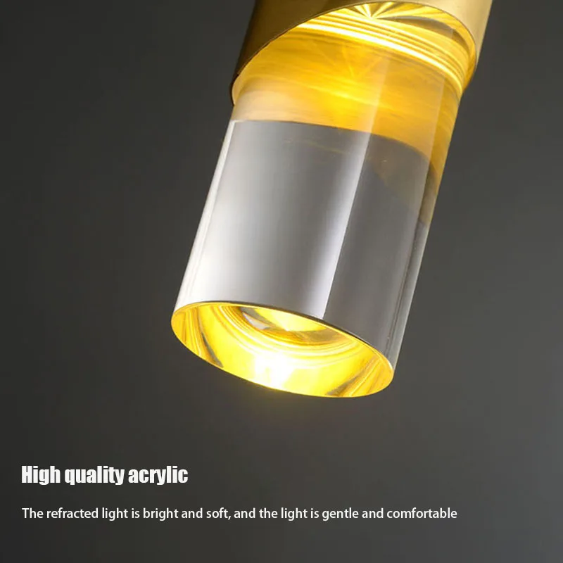 Светодиодные подвесные светильники QIUBOSS черные для столовой лампа с длинной