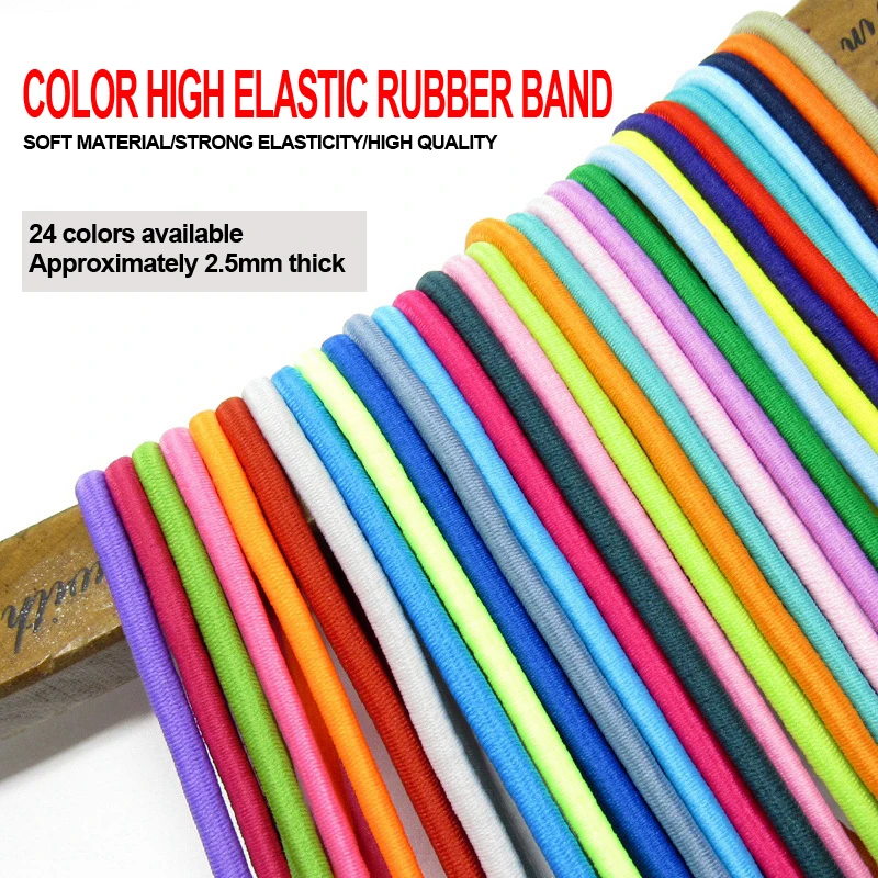 Corda elástica de choque 2.5mm, corda elástica forte para crianças, para fazer joias diy, artesanato costura de roupa