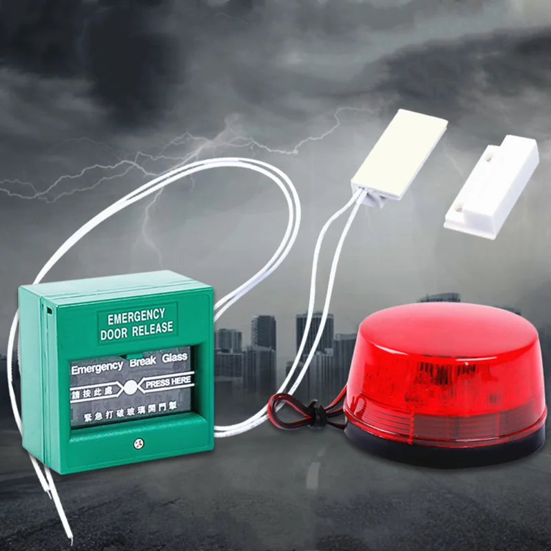 

1/3 Pair MC-38 Wired Door Window Sensor Magnetic Switch Home Alarm System Detector Concealed Door Sensor With Embedded Alarm