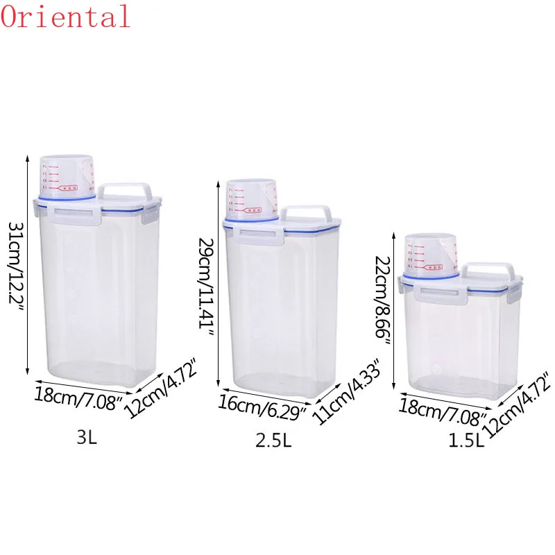 

Home Food Storage Rice Bucket Kitchen Plastic Grains Insect-Proof Storage Box Sealed Moisture-Proof Storage Tank Organizer