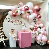109pcs pink chrome rose gold balloon arch garland 4d ballon wedding birthyday baby shower party background decor globos kids to