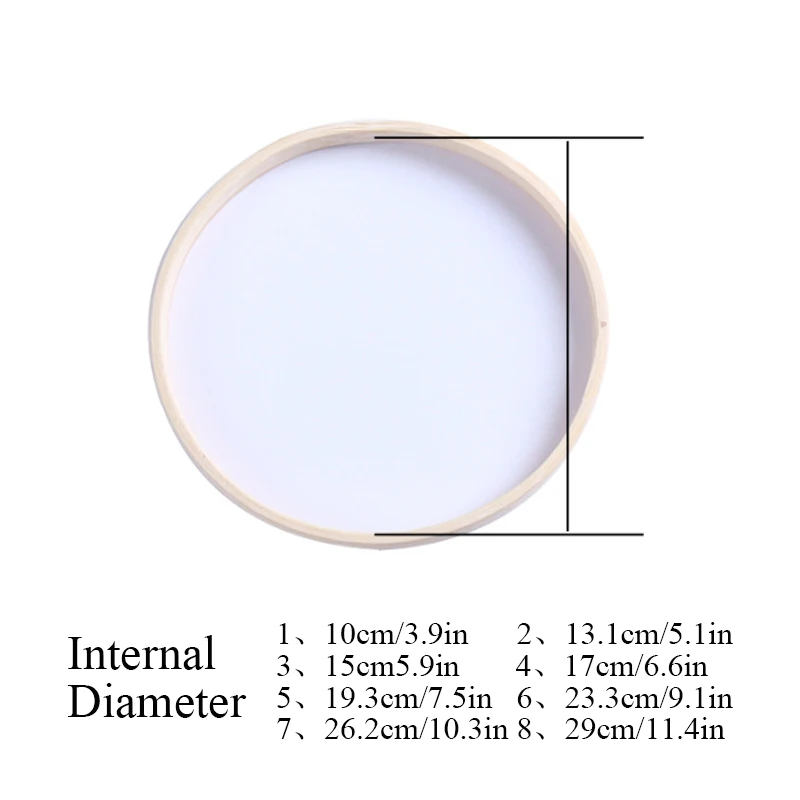 

10-29cm Diameter Round Bamboo Ring Embroidery Wreath Cross Stitch Hoop Frame Sewing Tools Craft Ornament DIY Making Accessories