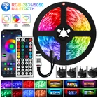 Светодиодная лента RGB2835 5050 SMD, водонепроницаемая гибкая светодиодная лента, 12 В, декоративная лента, светодиодсветильник освещение для комнаты, Wi-Fi, Bluetooth