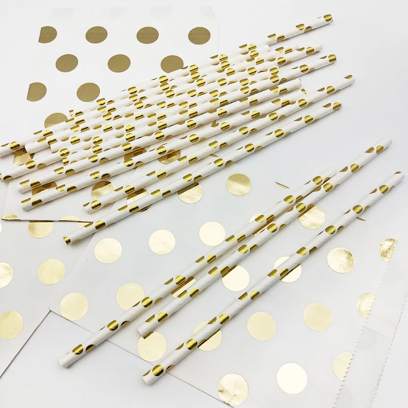 200 шт. 7 видов конструкций золотой серебряный розовый фольга в горошек полоску