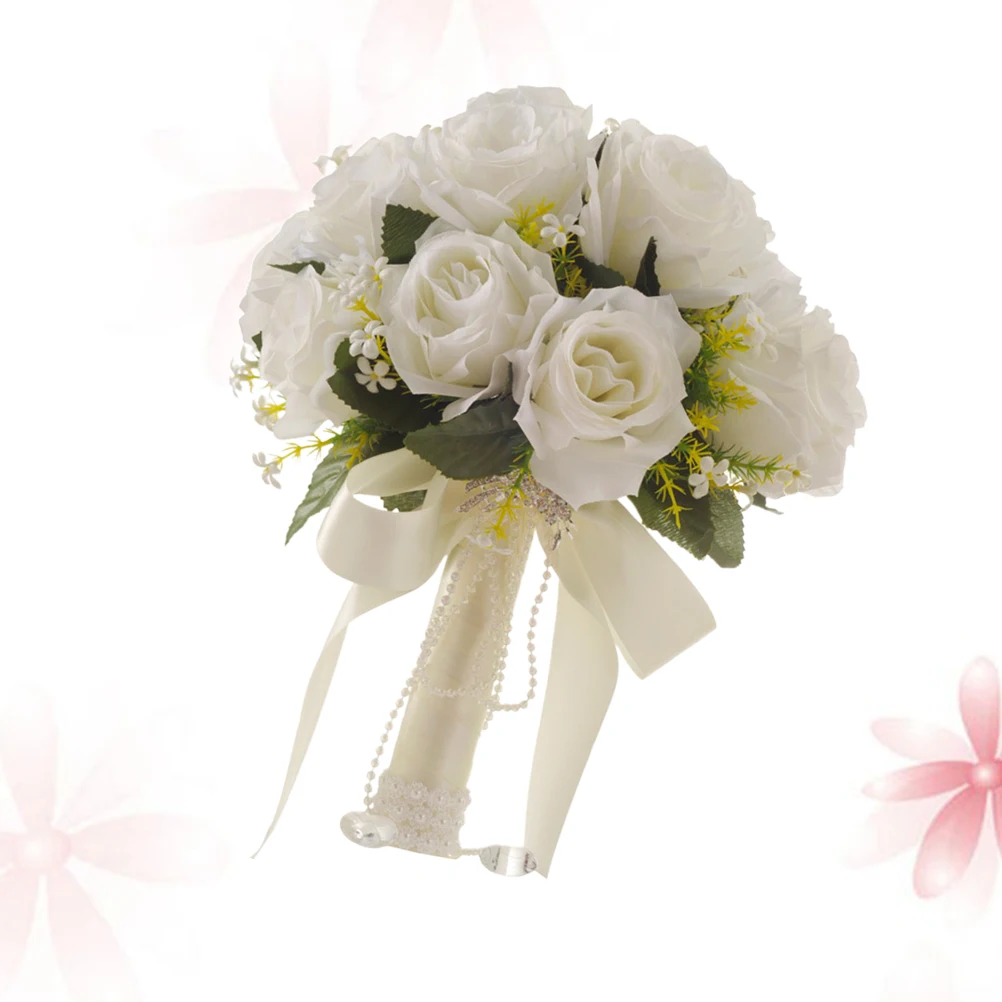 White Wedding Simulation Bouquet Flower Stylish Creative Romantic Pure for |