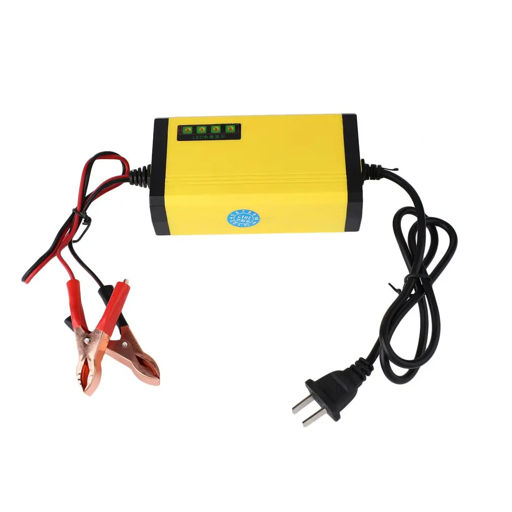 New Mini Portable 12V 2A Car Battery Charger Adapter Power Supply Motorcycle Auto Smart Battery Charger LED Display