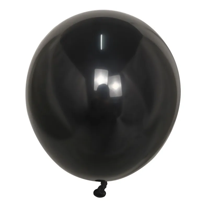 black 25 шт./лот, утолщенные 10 дюймов, коричневый, белый цвет, кожа, прозрачный цвет, латекс, Гелиевый шар, украшения для свадьбы дня рождения, игрушки, мяч, подарки - Цвет: black
