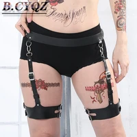 leather harness thigh straps suspenders sexy bondage punk pastel goth sexy fantazi seks belt for stockings high thigh