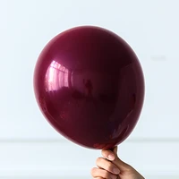 10pcs 10inch double layer burgundy latex balloons wine red for wedding bridal shower baby birthday party decorations kids globos