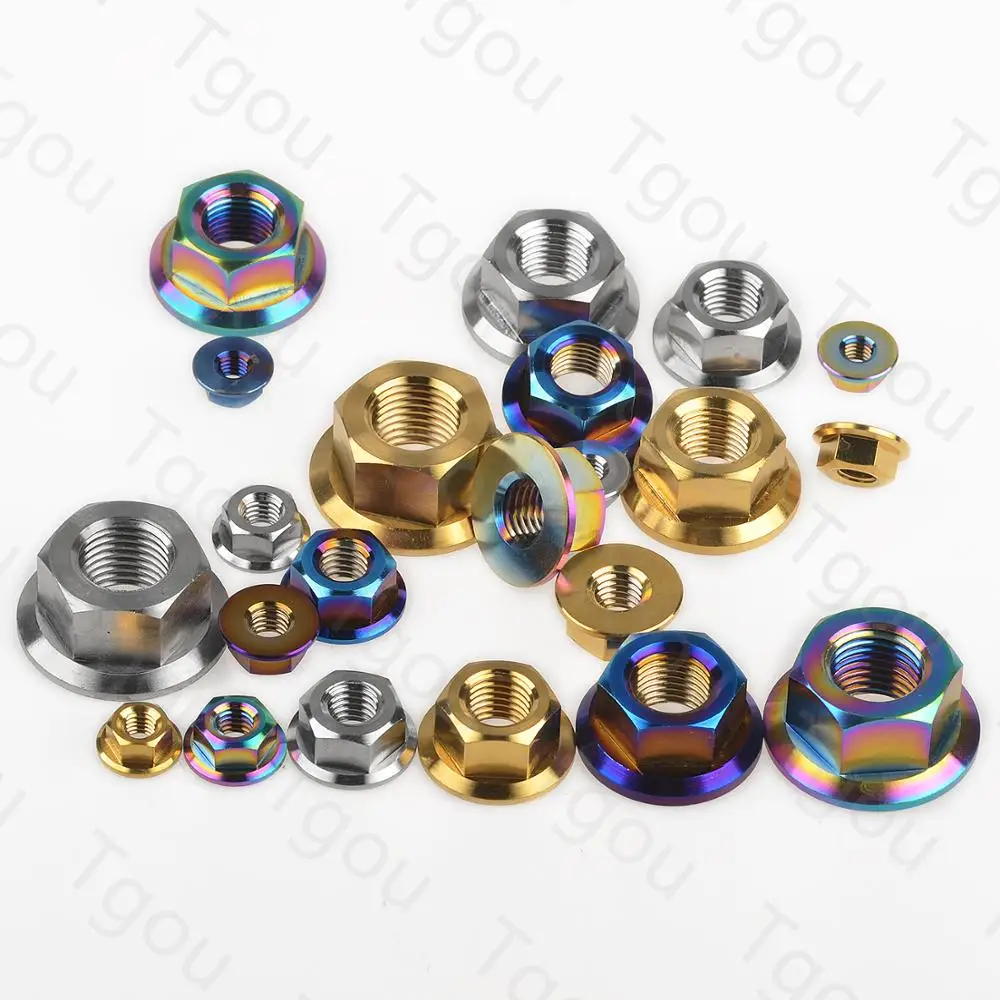 Титановая гайка Tgou M5/M6/M8/M10/M12/M14/M16 фланцевые гайки Tc4 для модификации
