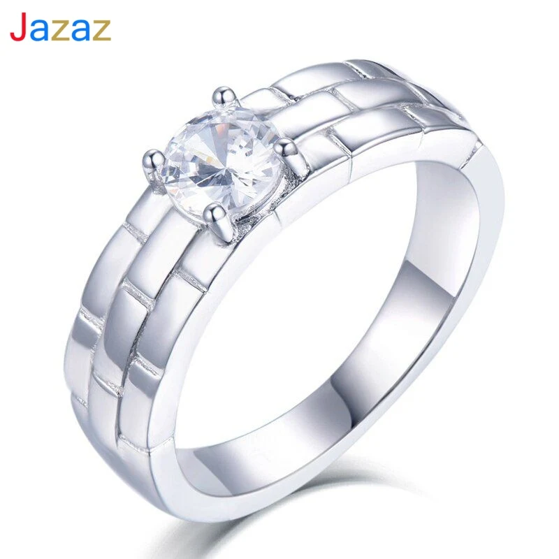 

Женское кольцо из серебра 925 пробы с круглым цирконием, B0206