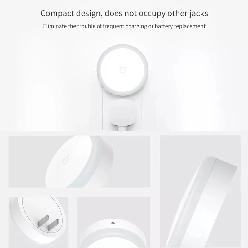 Original Xiaomi Mi Mijia US Plug LED Night Light Sensor Lamp For Home Bedroom Aisle AC 220V EU/UK/AU Adapter | Электроника