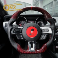 car steering wheel cobra shelby horse emblem carbon fiber sticker car modification for 15 20 ford mustang