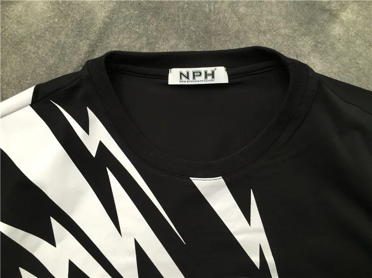 

New Novelty 2021 Men leopard lightning T Shirts T-Shirt Hip Hop Skateboard Street Cotton T-Shirts Tee Top kenye S-XXL #K16