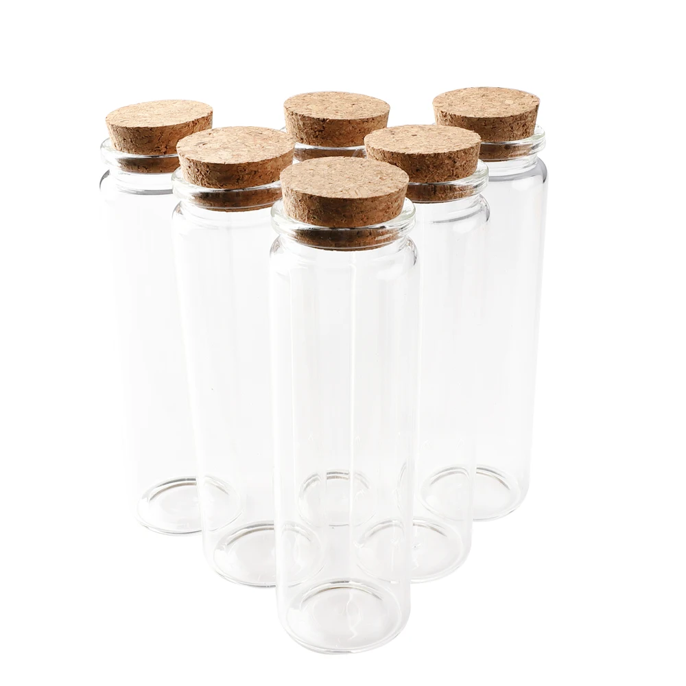 

40pcs 90ml Glass Bottle Cork Mini，Essential Oil Storage Bottles（3 oz-1.45x4.72 inch）