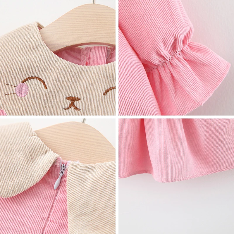 

Melario Xmas Baby Long Sleeve Dress Spring Autumn Dress Girls Solid Color Princess Dress Little Girls Birthday Gift Party Dress