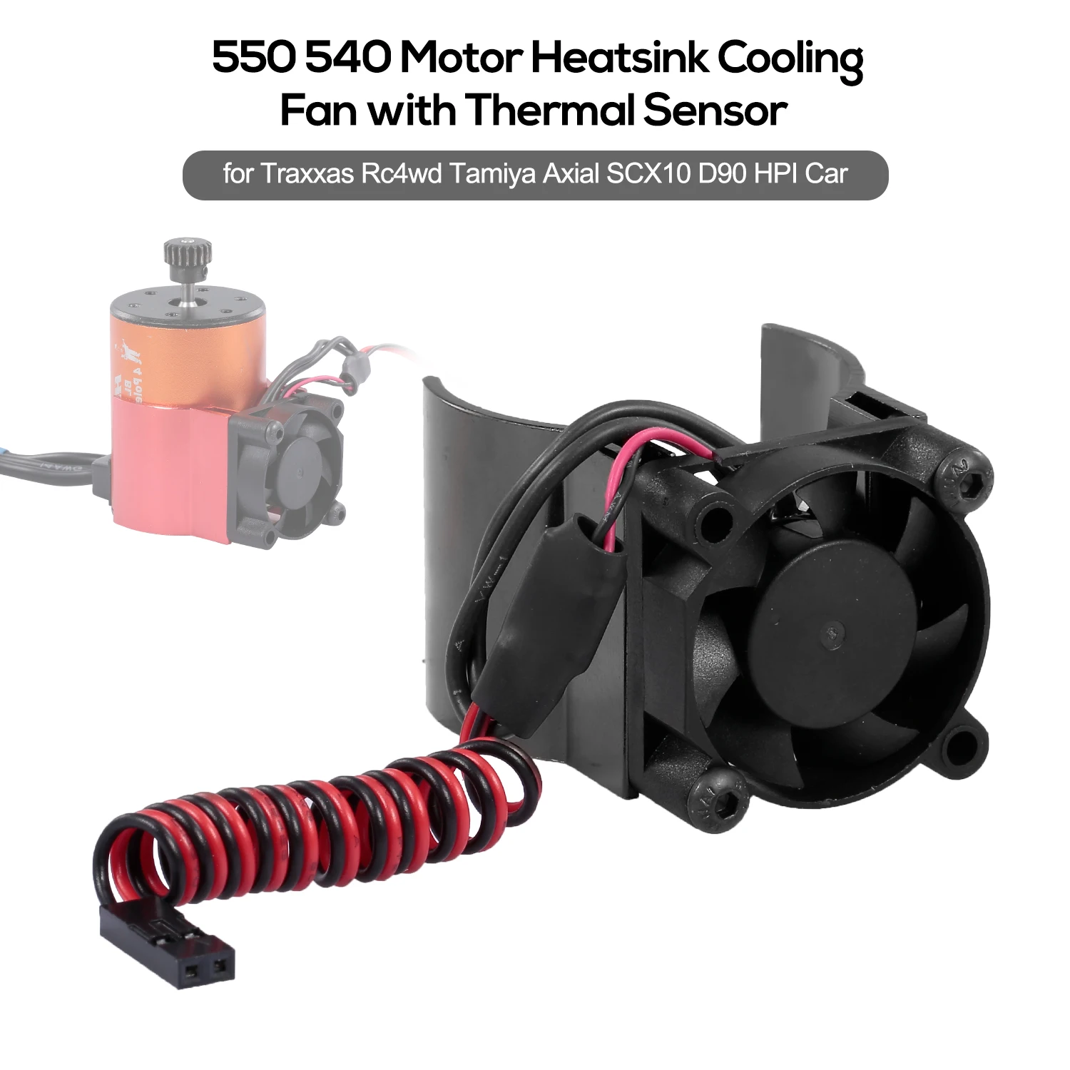 RC 540 550 Вентилятор охлаждения двигателя с термодатчиком CNC Matel радиатор для