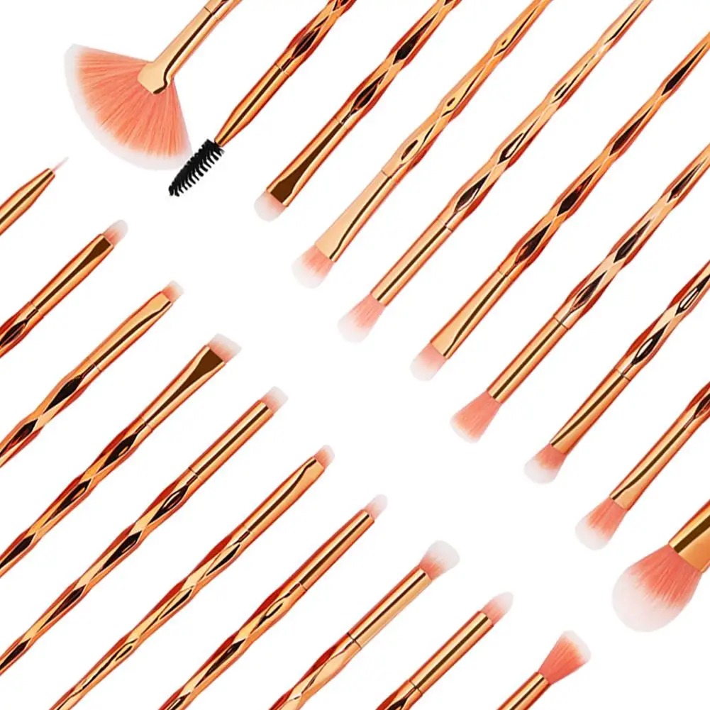 

20PCS Diamond Shaped Fan Shaped Makeup Brushes Foundation Eyeshadow Eyeliner Contour Cosmetic Brushes Set