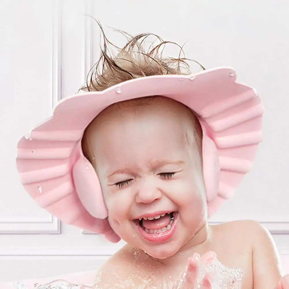 

1pc Baby Shampoo Shower Cap Wash Hair Safe Adjustable Bathing Bath Protect Soft Cap Hat For Baby Children Kids Shampoo Hat