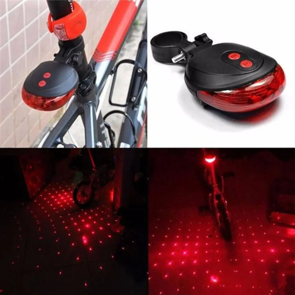 

Cycling LED Taillight Mountain Bike Bicycle Night Cycling Rear Lamp 3 Color 3Modes Warning Alert Light Parallel Lines/Gypsophila