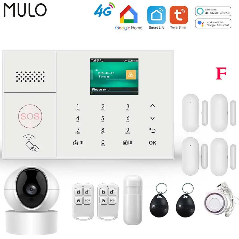 Система охранной сигнализации MULO 4G 3G для дома с умным детектором движения и