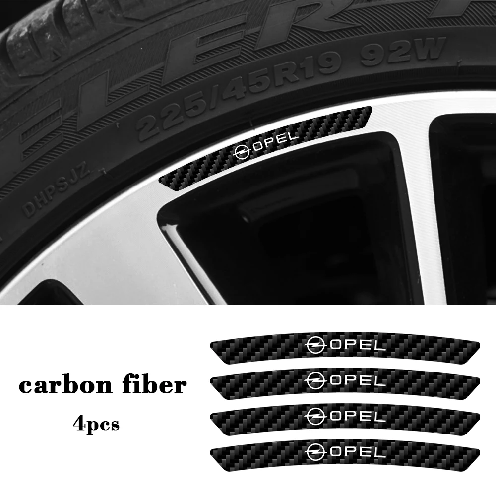 

4PCS Car Wheels Rims Decoration Sticker Decal For OPEL Tigra Twintop Zafira Adam Combo Meriva Agila Grandland X Omega Signum