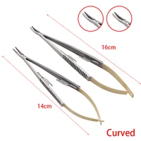 1 pcs curved surgical dental orthodontic implant castroviejo needle holders 14cm16cm dentist tools dental lab instrument