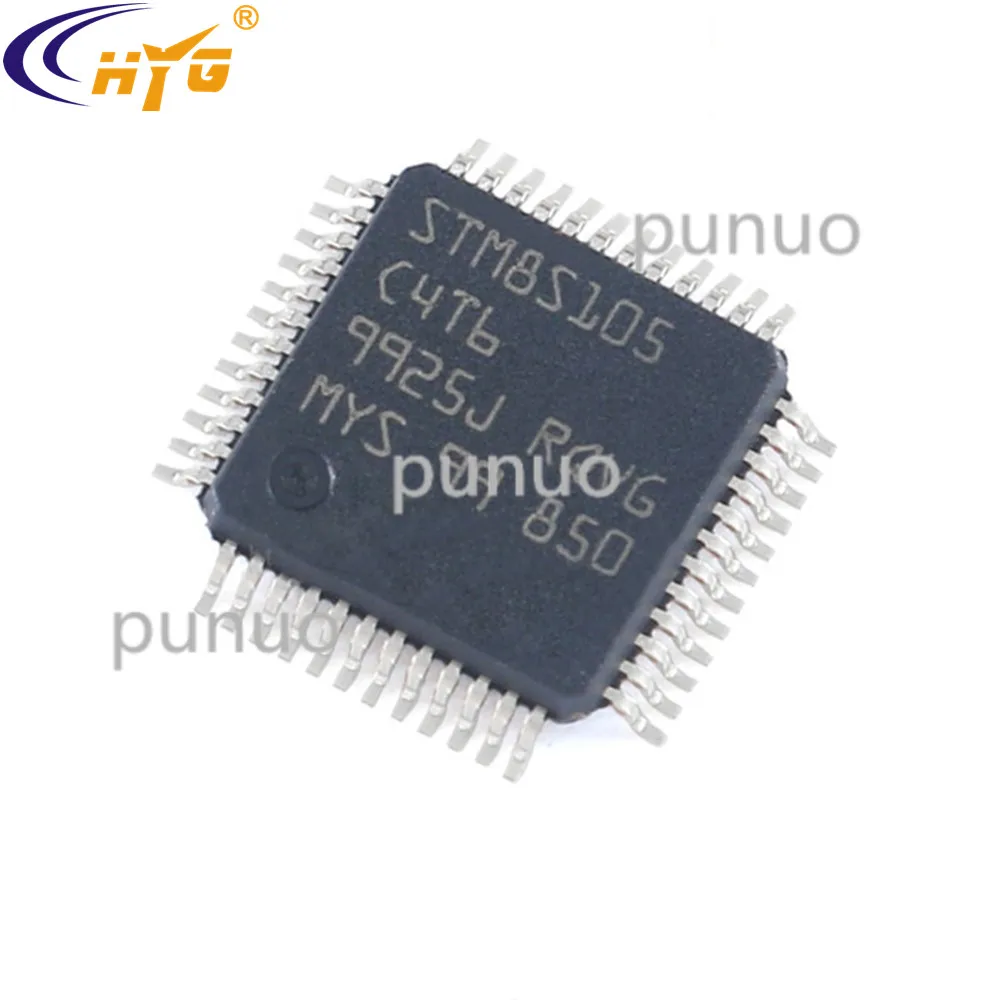 Оригинальная аутентичная Инкапсуляция STM8S105C4T6 QFP48 8b MCU 10b ADC 32Kb Flash 2 95-5 5 В таймеры