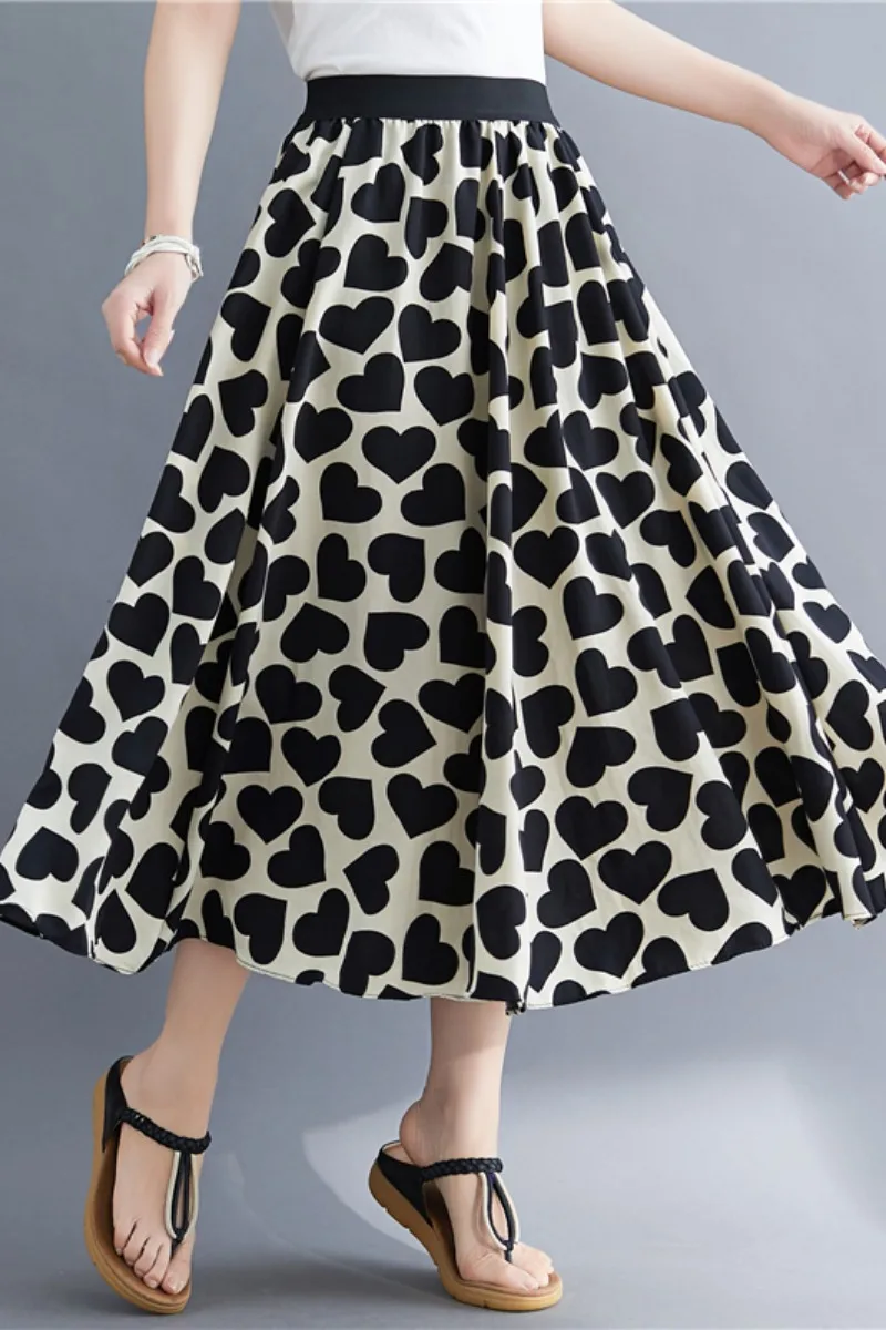 

Spring Fashion High Waist Swing Knitted Pleated skirt Office Lady New Long skirts Free DM001