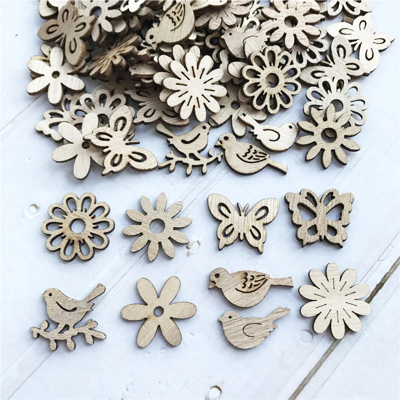 50/100 шт. DIY Плетеный абажур из натурального дерева чип Рождественская елка висячие украшения кулон подарки для детей Снеговик Форма Рождество украшения для дома