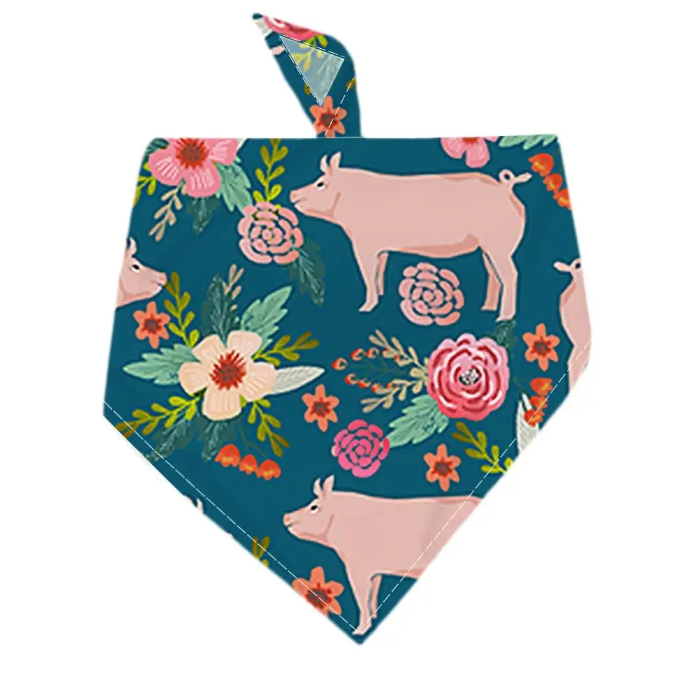 Кота собаки любимчика бандана шеи шарф из полиэстера Платочек слюнявчик принт с