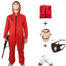 Salvador Dali Cosplay La Casa De Papel  Costume Child Adult Man Woman Halloween cosplay Costume