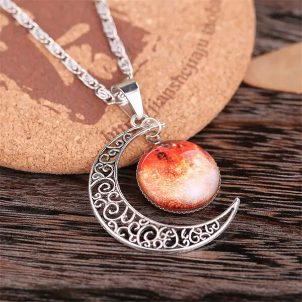 Ожерелья и кулоны для женщин темперамент кулон в форме полумесяца ожерелья с