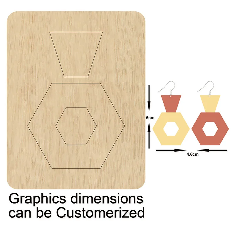 

earring handmade wooden die-cutting clipboard craft knife die compatible with most manual die-cutting