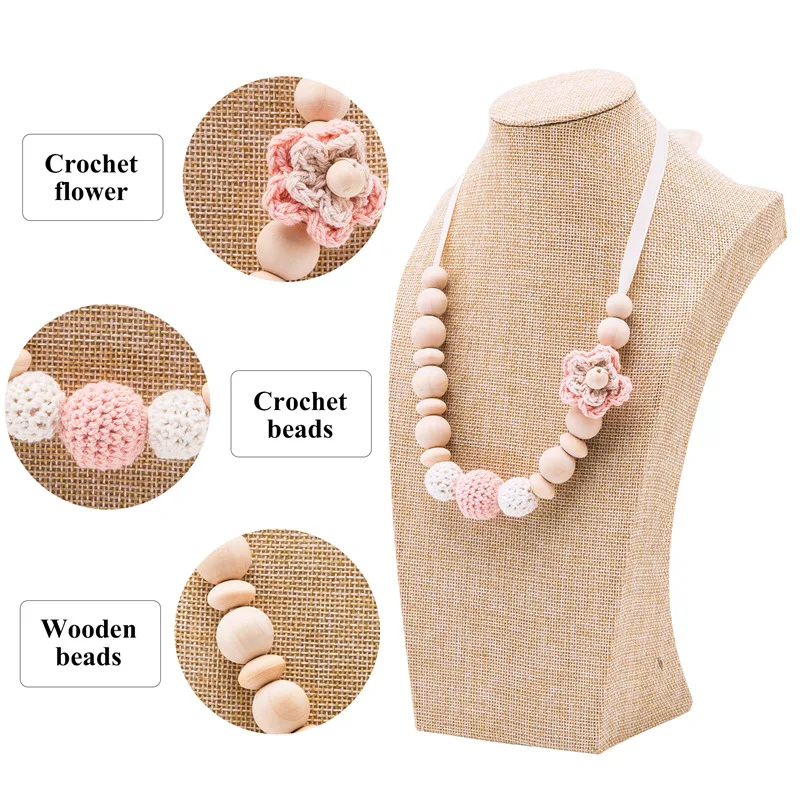 Type2-1 Let's Make Baby Teether 1 шт. ожерелье для кормления крючком бусины дерево кольцо рыбы BPA бесплатно Деревянный Прорезыватель DIY ремесла игрушки для прорезывания зубов - Цвет: Type2-1